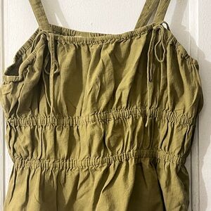 Universal Thread Olive Gathered Top